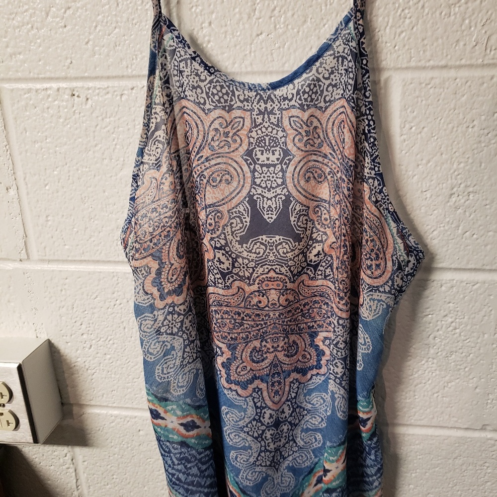 Aztec Print Swim Coverup